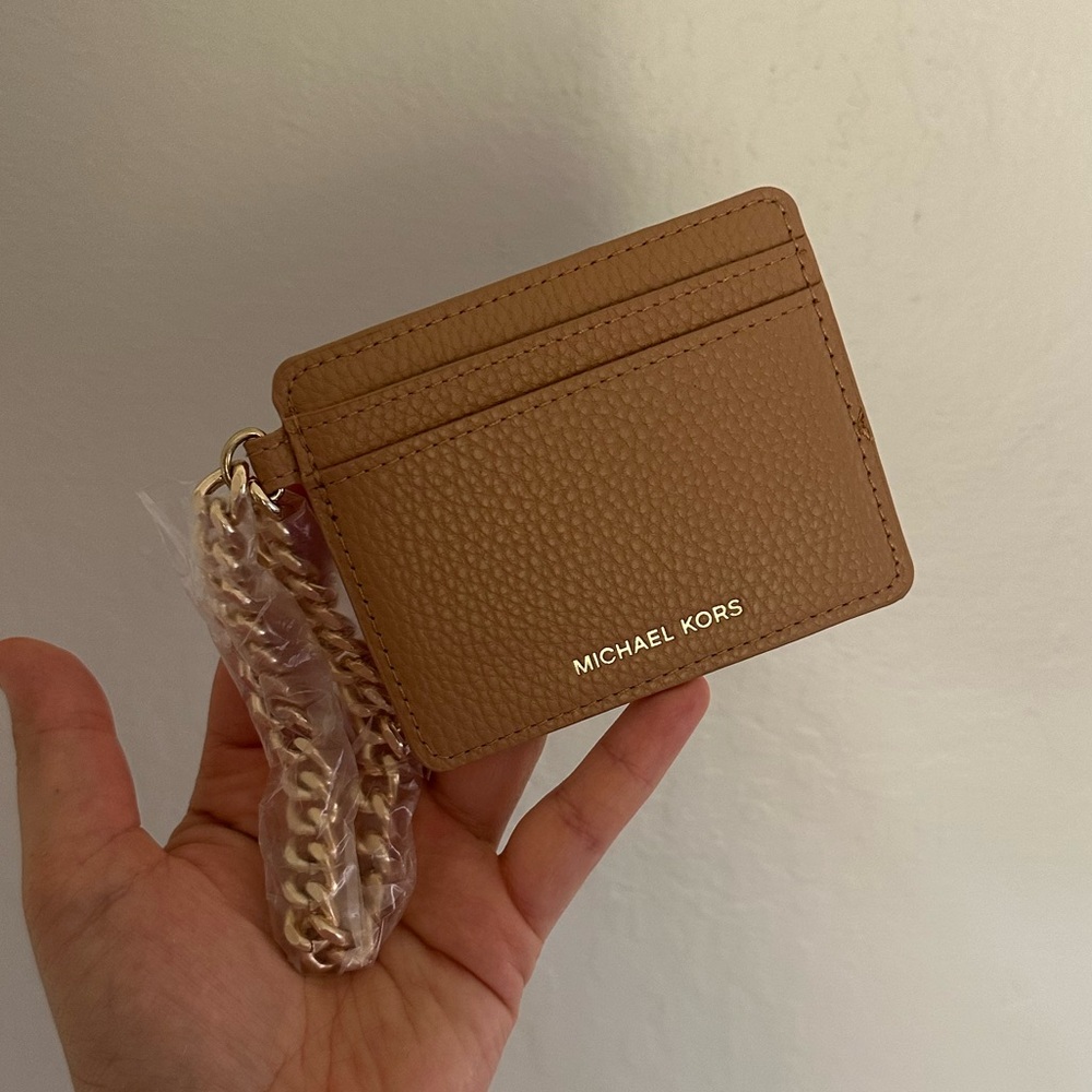 Michael Kors card holder wallet with chain